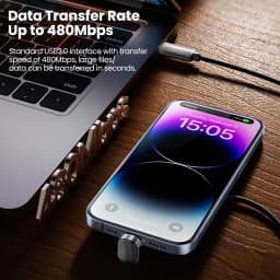 Toocki X97C1 PD20W Fast Charging iP Cable for iPhone 14 USB C to Elbow U-shaped Lighting Cable without Blocking Hands for Gaming