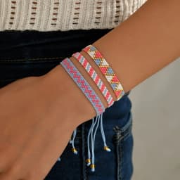 ZHONGVI Hand woven Miyuki Beaded bracelet set with popular design for Women Crystal Armband Fashion Accessories
