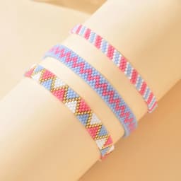 ZHONGVI Hand woven Miyuki Beaded bracelet set with popular design for Women Crystal Armband Fashion Accessories