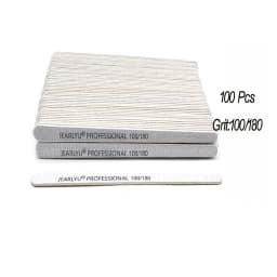 100/200pcs Wooden Nail File 100/180/240 Grey Sandpaper Buffer Professional Files Pedicure Manicure Polishing Tools Wholesale