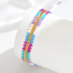 ZHONGVI Bohemian Stainless Steel Chain Bracelet Handmade Braided String Minimalist Bangles Suitable for daily wear Jewelry Gift