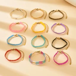 ZHONGVI Bohemian Stainless Steel Chain Bracelet Handmade Braided String Minimalist Bangles Suitable for daily wear Jewelry Gift