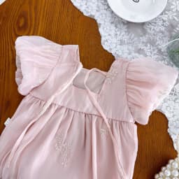 Baby Jumpsuit Summer Girl Baby Embroidered Short Sleeves Rompers Baby Thin Clothes Princess Crawling Clothes