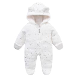 Newborn Baby Flannel Rompers Soft Warm Autumn Winter Bodysuit for Boys & Girls Cartoon Print Jumpsuit 0-19M Newborn Baby Clothes