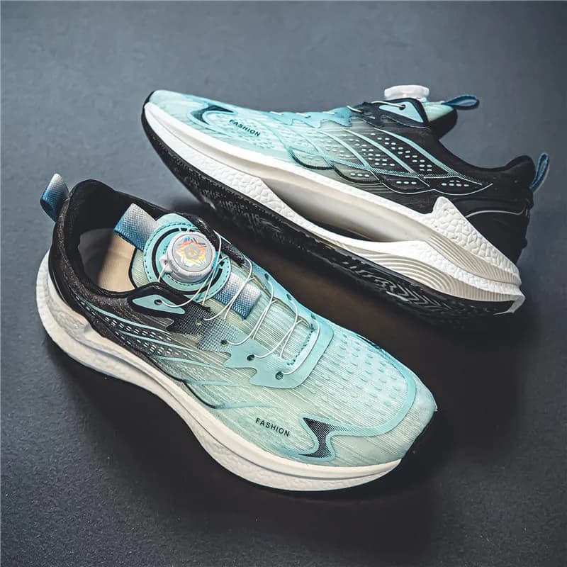 Summer Breathable Casual Sports Shoes for Men, New Fashionable and Versatile Breathable Mesh Rotating Buckle Running Shoes Suitable for Outdoor Sports and Daily Wear
