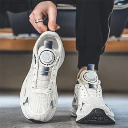 Summer Breathable Casual Sports Shoes for Men, New Fashionable and Versatile Breathable Mesh Rotating Buckle Running Shoes Suitable for Outdoor Sports and Daily Wear
