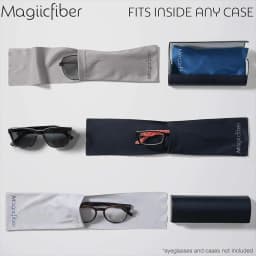 MagiicFiber Glasses Cleaning Cloth Bag (4 Pieces, Soft) Can Be Used for Glasses Cleaning, Soft Glasses Case, Sunglass Bag