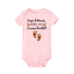 Grandpa and Grandma Get Ready I'll Be Here Soon Print Baby Romper Pregnancy Announcement Infant Bodysuit Outfit Newborn Jumpsuit
