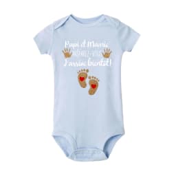 Grandpa and Grandma Get Ready I'll Be Here Soon Print Baby Romper Pregnancy Announcement Infant Bodysuit Outfit Newborn Jumpsuit