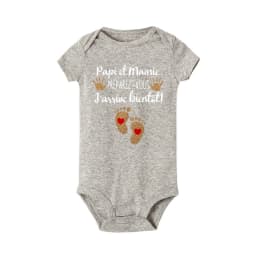 Grandpa and Grandma Get Ready I'll Be Here Soon Print Baby Romper Pregnancy Announcement Infant Bodysuit Outfit Newborn Jumpsuit