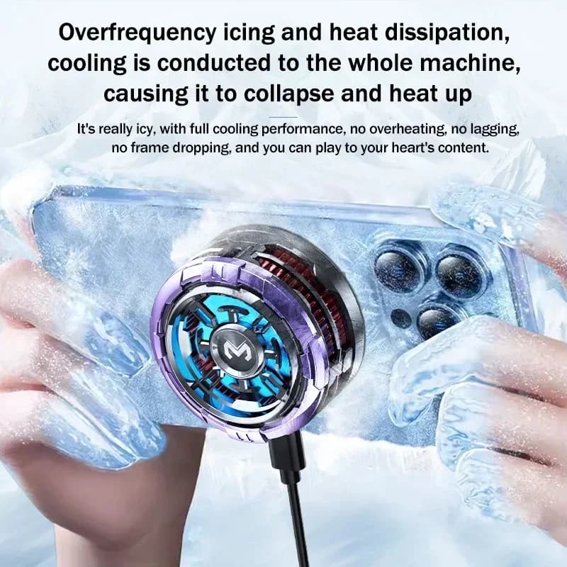 MEMO CX08 Pro Mobile Phone Semiconductor Magnetic/ Back-clip Frozen PUBG Game Cooler for IOS Android Universal Cooling Radiator