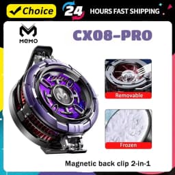 MEMO CX08 Pro Mobile Phone Semiconductor Magnetic/ Back-clip Frozen PUBG Game Cooler for IOS Android Universal Cooling Radiator