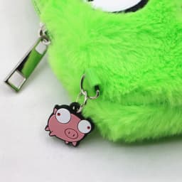 Invader Zim Gir Novelty Coin Purse,Kawaii Key Storage Bag Soft Plush Credit Card Earphone Child Candy Zipper Bag Stuffed Animals
