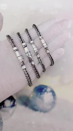 100% S925 Sterling Silver Handmade Woven Retro Domineering Style Personality Keel Man Woman Pure S925 Silver Bracelet Jewelry