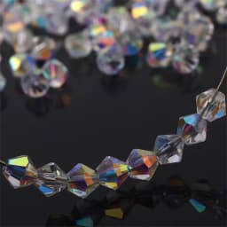 Faceted Crystal Glass Bicone Beads AAA Quality Shiny AB Finish Loose Beads for DIY Handmade Jewelry Making Bracelets Earrings