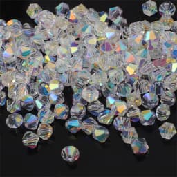 Faceted Crystal Glass Bicone Beads AAA Quality Shiny AB Finish Loose Beads for DIY Handmade Jewelry Making Bracelets Earrings