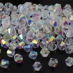 Faceted Crystal Glass Bicone Beads AAA Quality Shiny AB Finish Loose Beads for DIY Handmade Jewelry Making Bracelets Earrings
