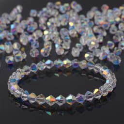 Faceted Crystal Glass Bicone Beads AAA Quality Shiny AB Finish Loose Beads for DIY Handmade Jewelry Making Bracelets Earrings