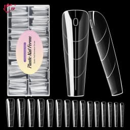 TP 150Pcs/box Nail Dual Forms Acrylic Poly Nail Gel UV Quick Building Molds 15 Sizes Reusable Nail Extension Top Manicure Tools