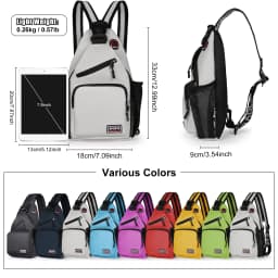 Women Chest Bags Adjustable Backpack and Single Shoulder Bag With Earphone Hole Girl Small Sports Travel Messenger Oxford Bag