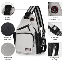 Women Chest Bags Adjustable Backpack and Single Shoulder Bag With Earphone Hole Girl Small Sports Travel Messenger Oxford Bag