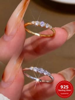 The Color 925 Sterling Silver Zircon Fashion Gorgeous Ring For Women Engagement Wedding Luxury High Quality Fine Jewelry