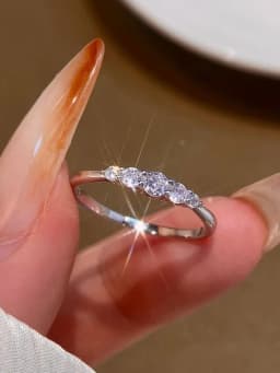 The Color 925 Sterling Silver Zircon Fashion Gorgeous Ring For Women Engagement Wedding Luxury High Quality Fine Jewelry