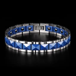 ARADOO Premium Ceramic Titanium Steel Bracelet for Men Women with Hematite Magnetic Therapy Wristband Jewelry Gifts