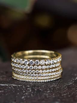 925 Sterling Silver Luxury Fashionable 1.4MM 1.6MM 1.8MM Full Zircon Ring For Women Engagement Wedding High Quality Fine Jewelry