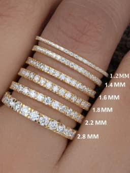 925 Sterling Silver Luxury Fashionable 1.4MM 1.6MM 1.8MM Full Zircon Ring For Women Engagement Wedding High Quality Fine Jewelry