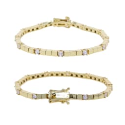 3MM Width Square Plain Beaded 5A Cubic Zirconia CZ Mix Sparking Tennis Chain Delicate Fashion Women Bracelet