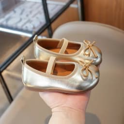 Children Flats Girls PU Leather Shoes Spring Autumn Kids Dancing Shoes For Girl Soft Flexible Toddler Shoes Gold, Red, Silver