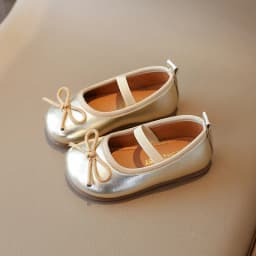 Children Flats Girls PU Leather Shoes Spring Autumn Kids Dancing Shoes For Girl Soft Flexible Toddler Shoes Gold, Red, Silver