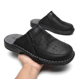 First-Layer Cowhide Men's New Fashion Open-Toe Casual Men's Summer Sandals Adjustable Non-Slip Comfortable Soft-Soled Beach Shoe