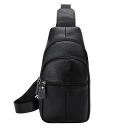 Genuine Leather Chest Pack Men's Large-capacity Cowhide Shoulder Bag Business Commuter Men's Crossbody Bag Phone Storage Bag