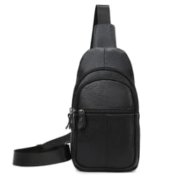 Genuine Leather Chest Pack Men's Large-capacity Cowhide Shoulder Bag Business Commuter Men's Crossbody Bag Phone Storage Bag