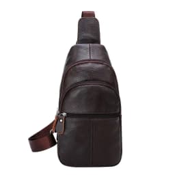 Genuine Leather Chest Pack Men's Large-capacity Cowhide Shoulder Bag Business Commuter Men's Crossbody Bag Phone Storage Bag