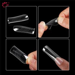 TP 140pcs/box Dual Nail Forms Acrylic False Nail Tips Poly Nail Gel Full Cover Top Forms for Extension Quick Building Gel Molds