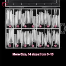 TP 140pcs/box Dual Nail Forms Acrylic False Nail Tips Poly Nail Gel Full Cover Top Forms for Extension Quick Building Gel Molds