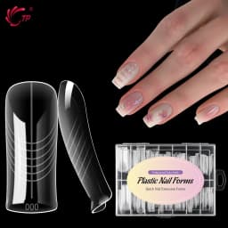 TP 140pcs/box Dual Nail Forms Acrylic False Nail Tips Poly Nail Gel Full Cover Top Forms for Extension Quick Building Gel Molds