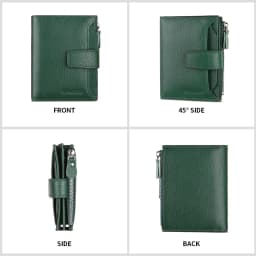 RFID Anti-Theft Brush New Three Fold Multi Fold Genuine Leather Cowhide Wallet Multifunctional anti Tamper Magnetic Card Bag Sho