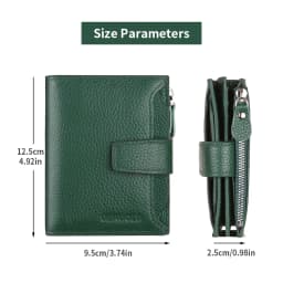 RFID Anti-Theft Brush New Three Fold Multi Fold Genuine Leather Cowhide Wallet Multifunctional anti Tamper Magnetic Card Bag Sho