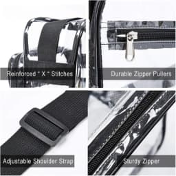 TINYAT Women Lightweight Mesh Strap Waterproof Transparent Pvc Bags Umbrella Cell Phone with Front Pocket Casual Handbag