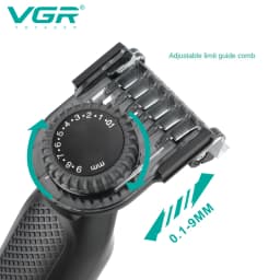 VGR V-360 Professional Shaving Set LED Intelligent Digital Display Men's Shaver IPX6 Waterproof Private Area Cleaning Shaver