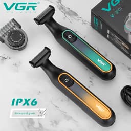 VGR V-360 Professional Shaving Set LED Intelligent Digital Display Men's Shaver IPX6 Waterproof Private Area Cleaning Shaver