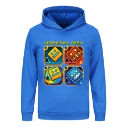 Geometry Dash Clothes Kids Spring Autumn Hoodies Baby Boys Hooded Sweatshirts Toddler Girls Casual Outerwear Children Coats