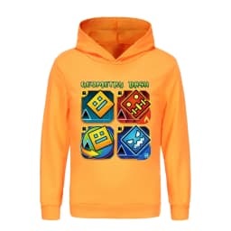 Geometry Dash Clothes Kids Spring Autumn Hoodies Baby Boys Hooded Sweatshirts Toddler Girls Casual Outerwear Children Coats