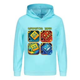 Geometry Dash Clothes Kids Spring Autumn Hoodies Baby Boys Hooded Sweatshirts Toddler Girls Casual Outerwear Children Coats
