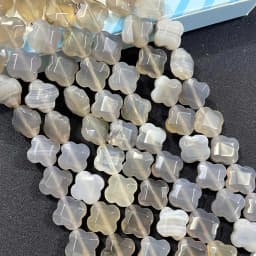 Natural Faceted Flower Clover Quartz Turquoise Agates Spacer Beads For Jewelry Making DIY Bracelet Necklace 12MM 14MM