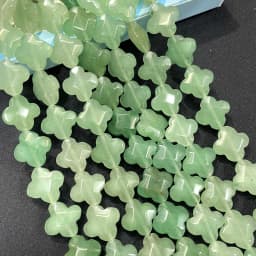 Natural Faceted Flower Clover Quartz Turquoise Agates Spacer Beads For Jewelry Making DIY Bracelet Necklace 12MM 14MM